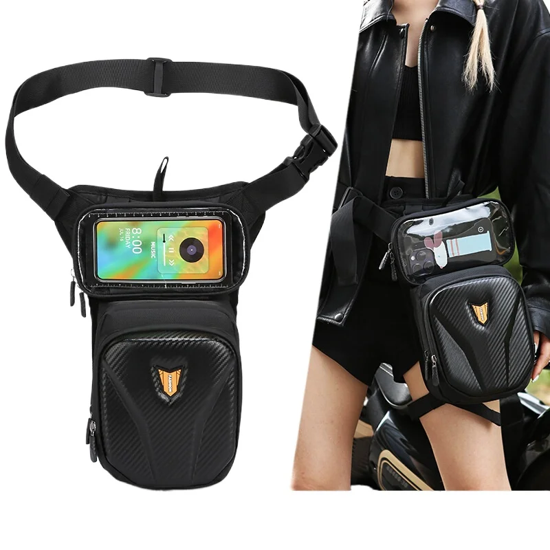 

European and American new motorcycle rider big fanny pack, motorcycle travel riding water leg multi-functional messenger bag