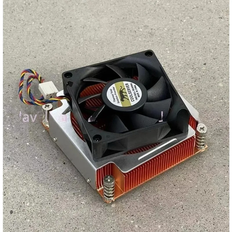 Pure copper 2U 2011 pin square server, downward pressure CPU cooler, computer fan
