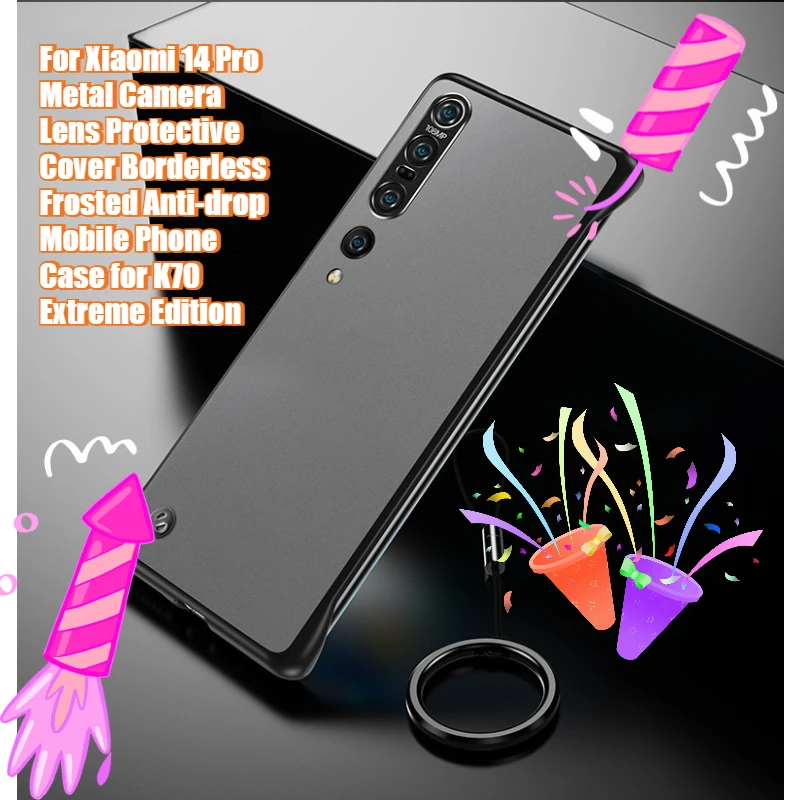 

Metal Camera Lens Protective Cover, Borderless Matte Anti-drop Phone Case for Xiaomi 10/11/13/14 Pro