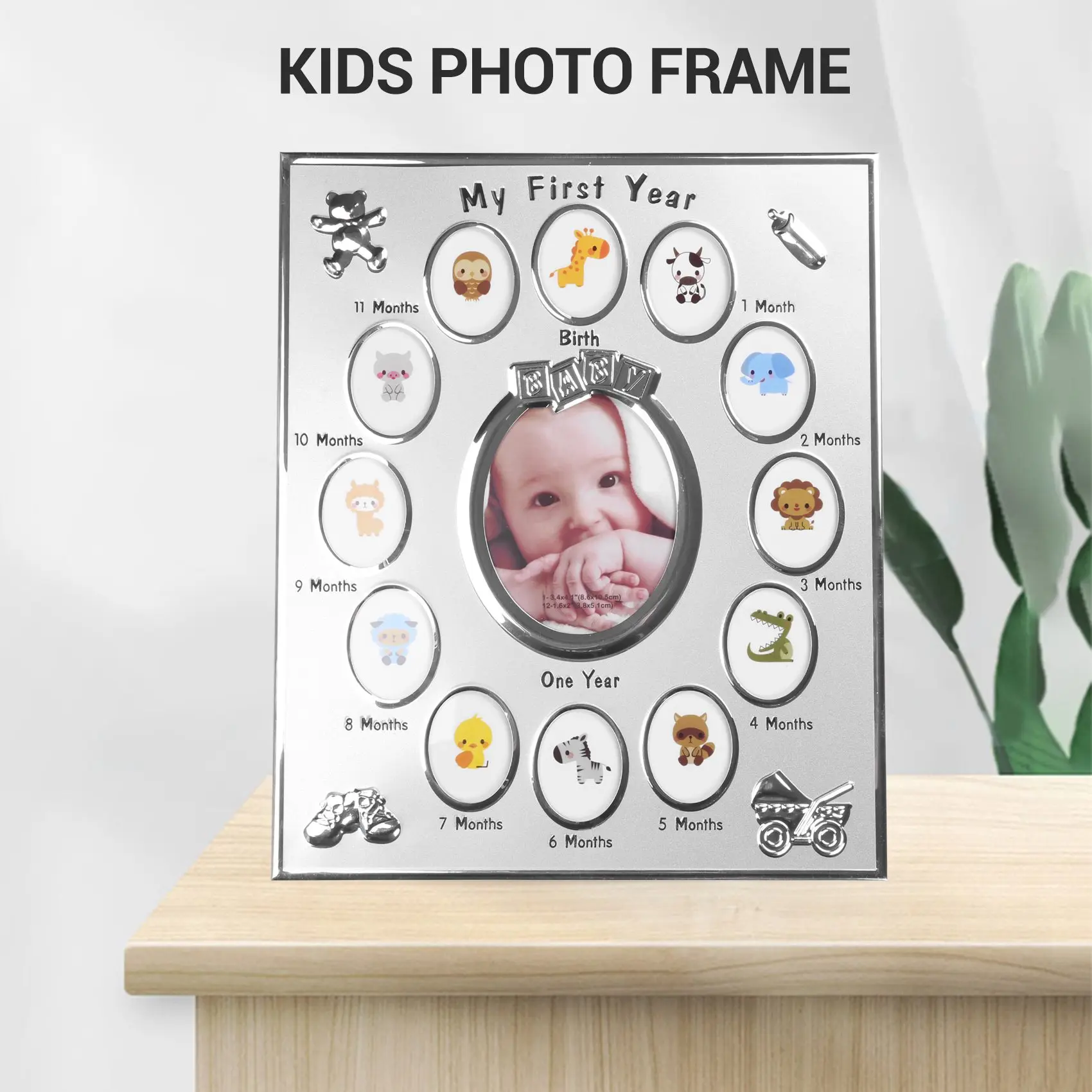 Kids Photo Frame My First Year Baby Gift Kids Birthday Gift Home Family Decoration Ornaments 12 Months Picture Frame