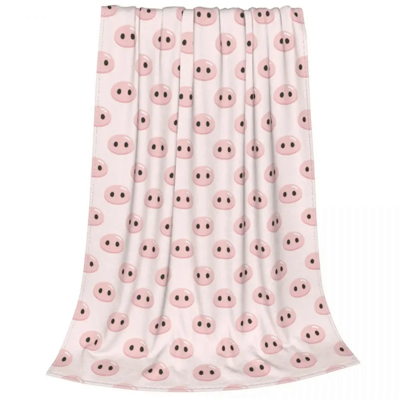 

Pink Cartoon Cute Pig Animal Blankets Flannel Summer Multi-function Warm Throw Blanket for Bedding Travel Bedspread