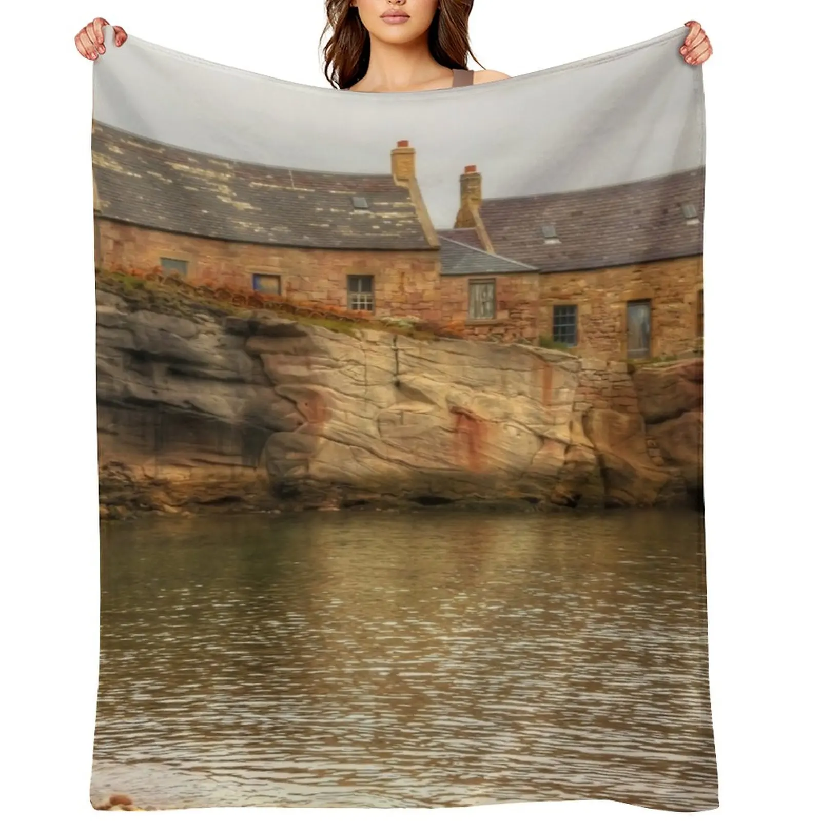Cottages at Cove Harbour Throw Blanket Weighted Kid'S Extra Large Throw Custom anime Hairy Blankets