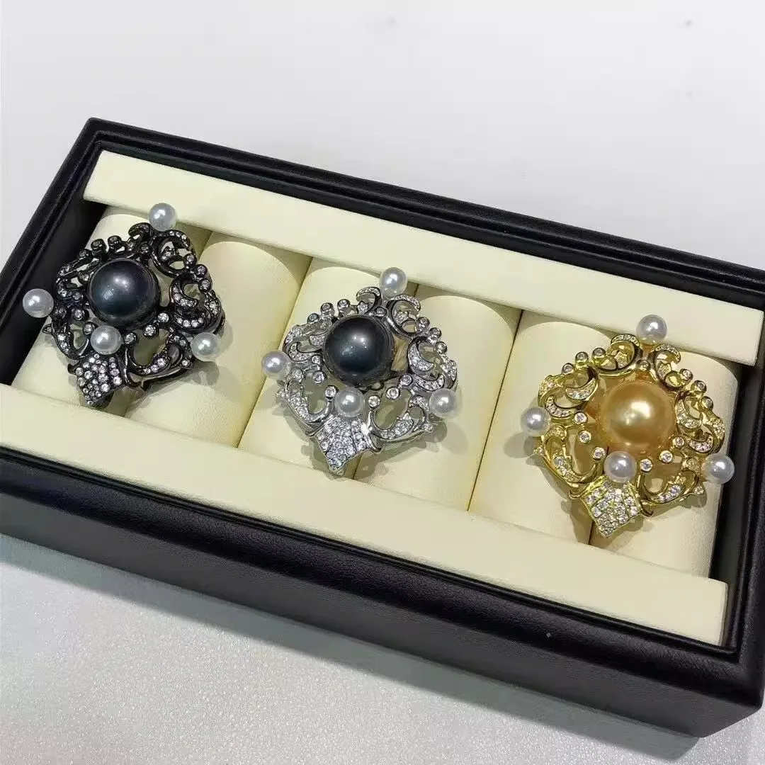 

MeiBaPJ 10mm Natural Nearround Pearl Brooch Drop Pendant Necklace 925 Sterling Silver Holder Fine Wedding Jewelry for Women