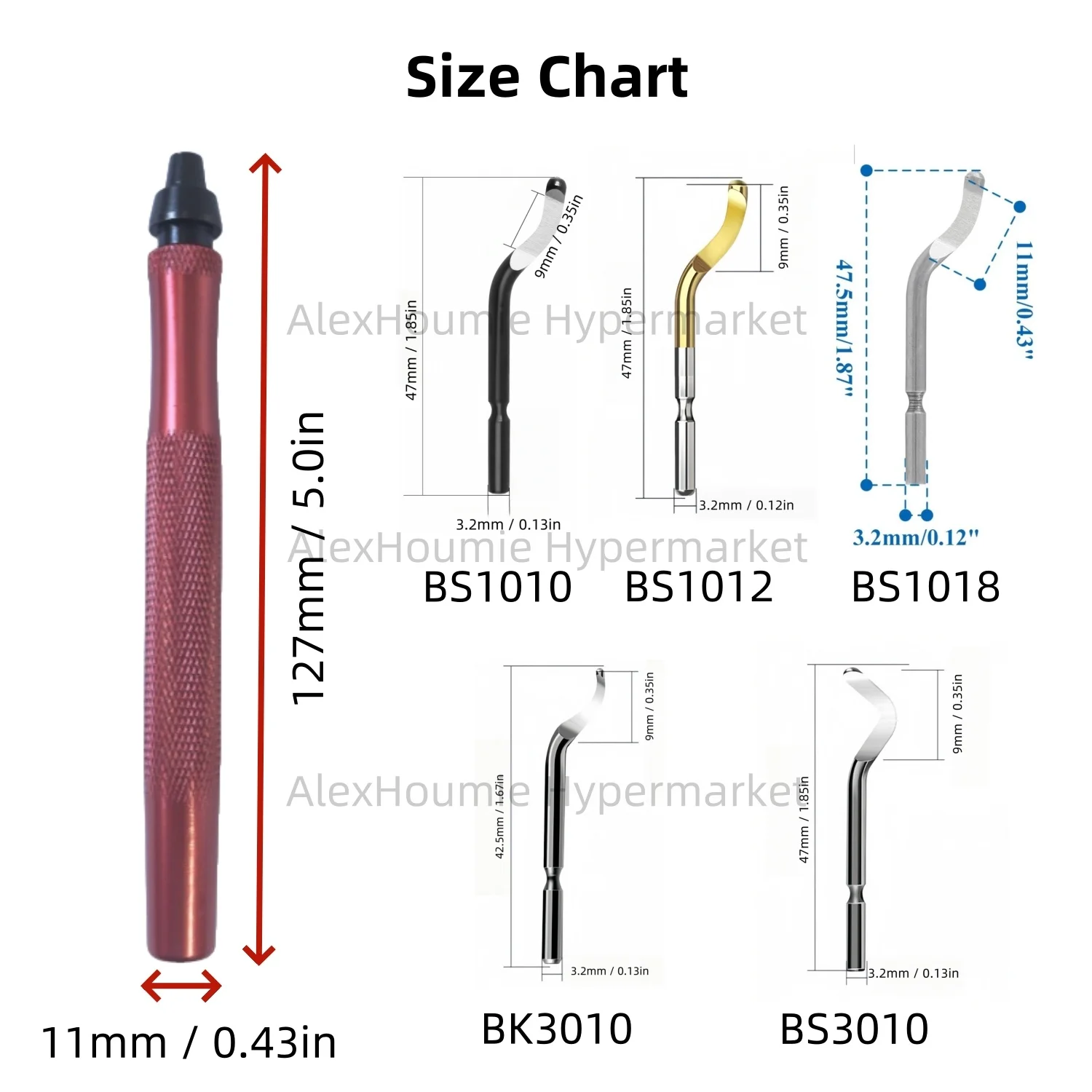 BS1010 블레이드가 포함된 금속 손잡이 디버링 툴 키트, 디버 툴 엣지 버 제거, 360도 회전 고급 스위블 블레이드