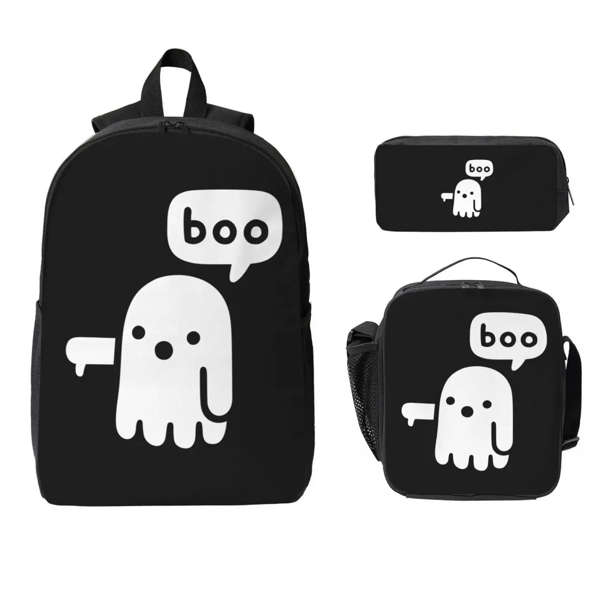 Ghost Of Disapproval Backpack Student Boys Girls BookBag School Bag Laptop Shoulder Bags 3ps Insulated Lunch Bag Pencil Case