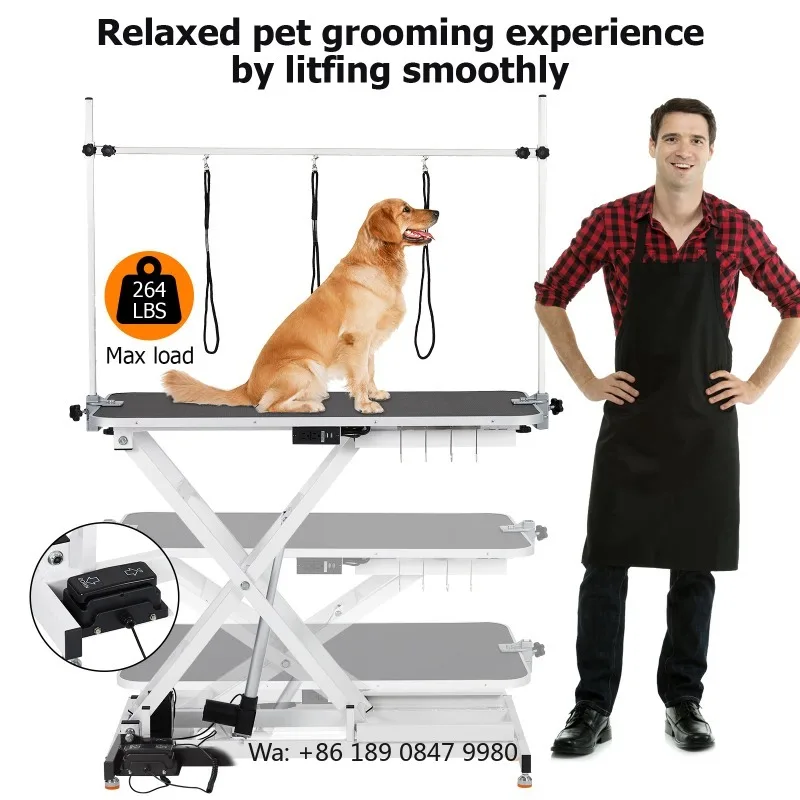 【Hot】Electric Lift Dog Grooming Table Heavy Electric Grooming Arm Table for Pets & Large Dogs Adjustable Height Non-slip Deskto 6