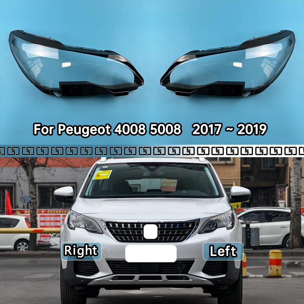 

For Peugeot 4008 5008 2017 2018 2019 Headlight Shell Transparent Lampshade Headlamp Lamp Cover Auto Replacement Parts