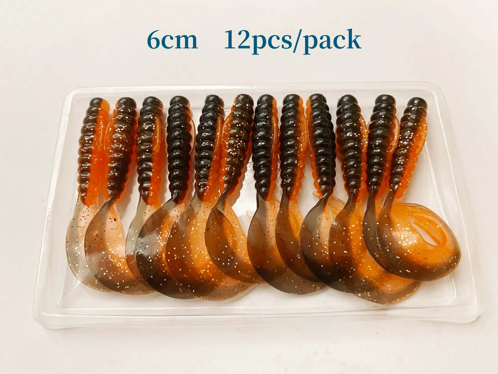 

Soft Fishing Lures Silicone Bait 5cm 6cm 7cm Long Curl Tail Grub Worm Trout Plastic Artificial SwimBait Fishy Smell Wobblers