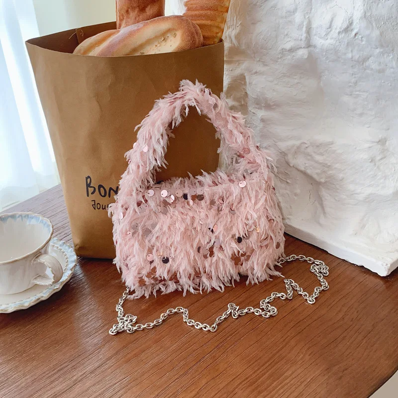 حقيبة يد عصرية خفيفة فاخرة من ريش الترتر الفاخر الأكثر مبيعًا في عام 2026 #4