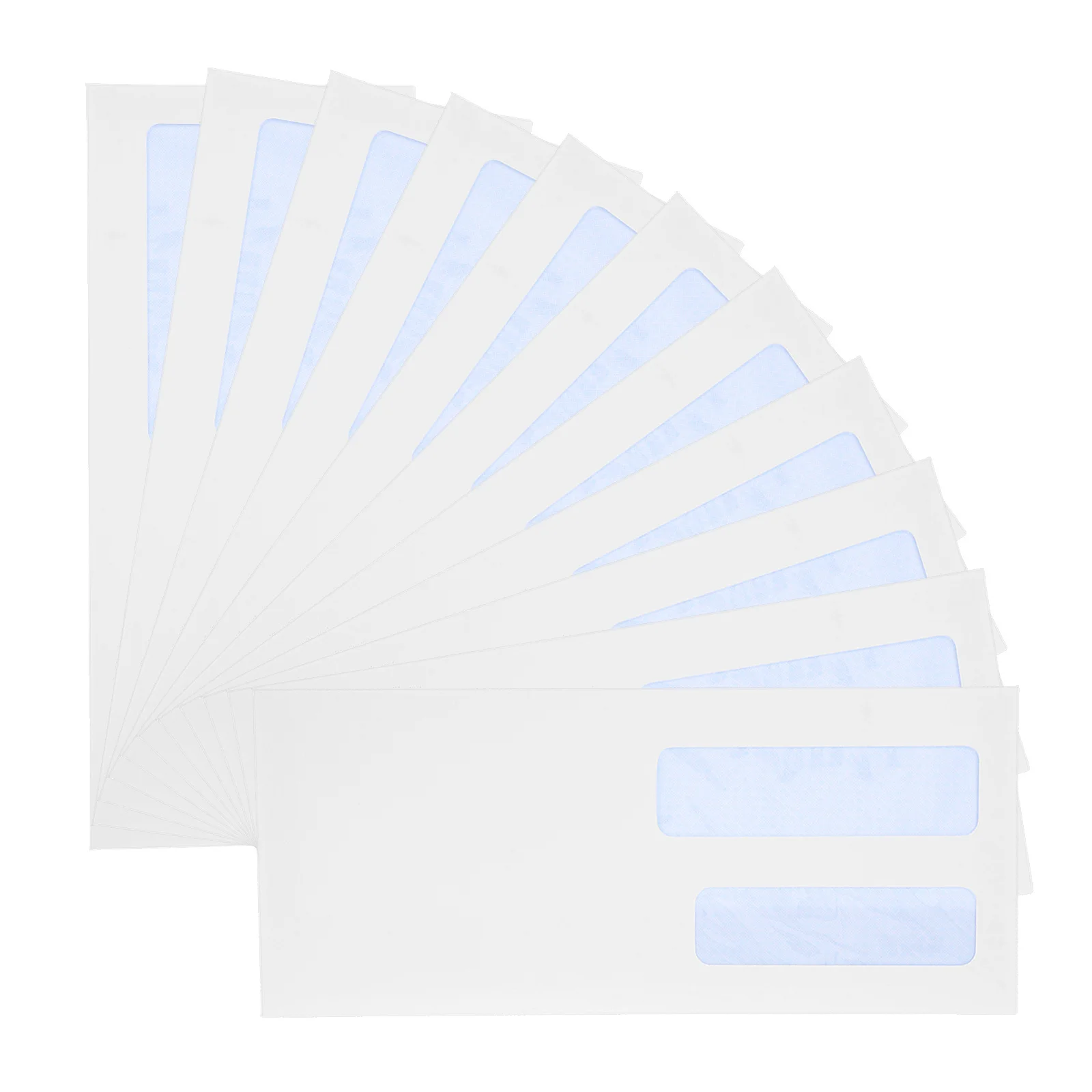 

100Pcs Envelopes Business Checks Double Window Mailers White Secure Confidential Document Mailing
