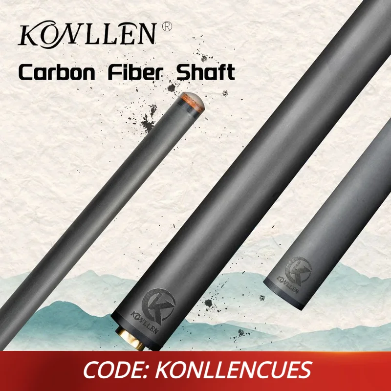 

KONLLEN Carbon Fiber Billiard Pool Cue Stick Shaft 3/8*11 3/8*8 Radial Pin Uni-loc Joint Single Shaft 12.5/12.9mm Cue