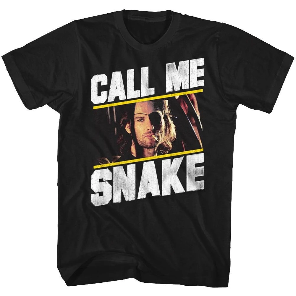 Camiseta negra para adultos Escape From New York Call Me Snake, camiseta holgada y transpirable de verano para hombres y mujeres