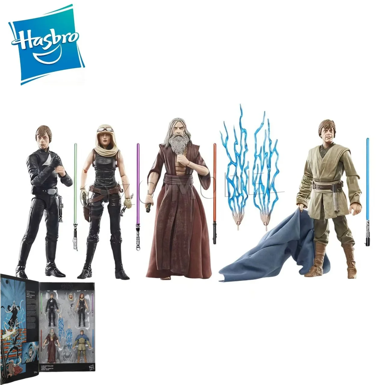 Hasbro, serie Black, The Last Command, figura de acción de 15 cm, paquete de 4 figuras: Luke Skywalker, Luuke, Mara Jade, Joruus C'baoth, artículo de colección.
