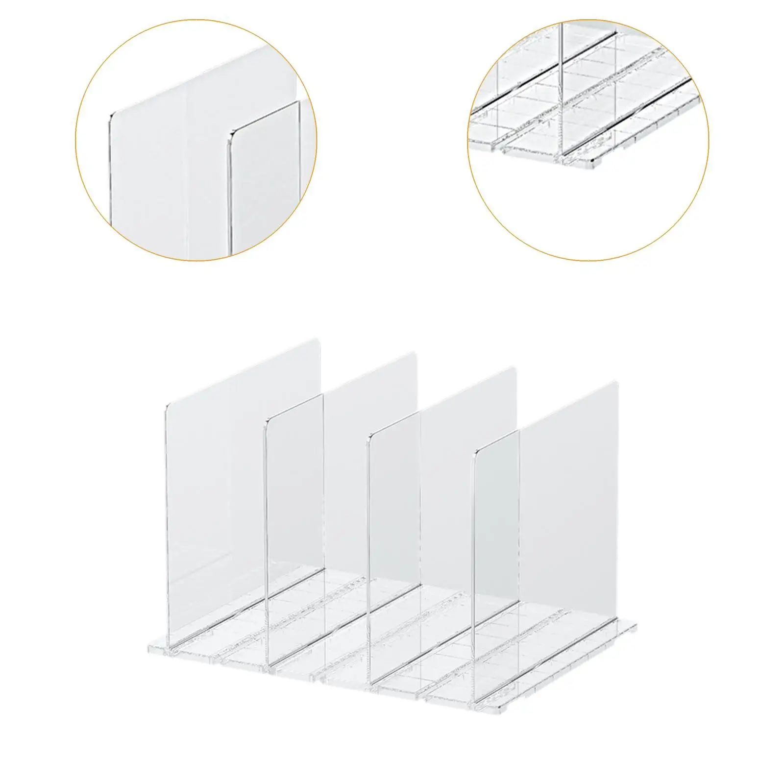 Clear Shelf Dividers Portable Adjustable Sturdy Closet Organizer Separators Clothes Partition Board for Home Handbags Towels