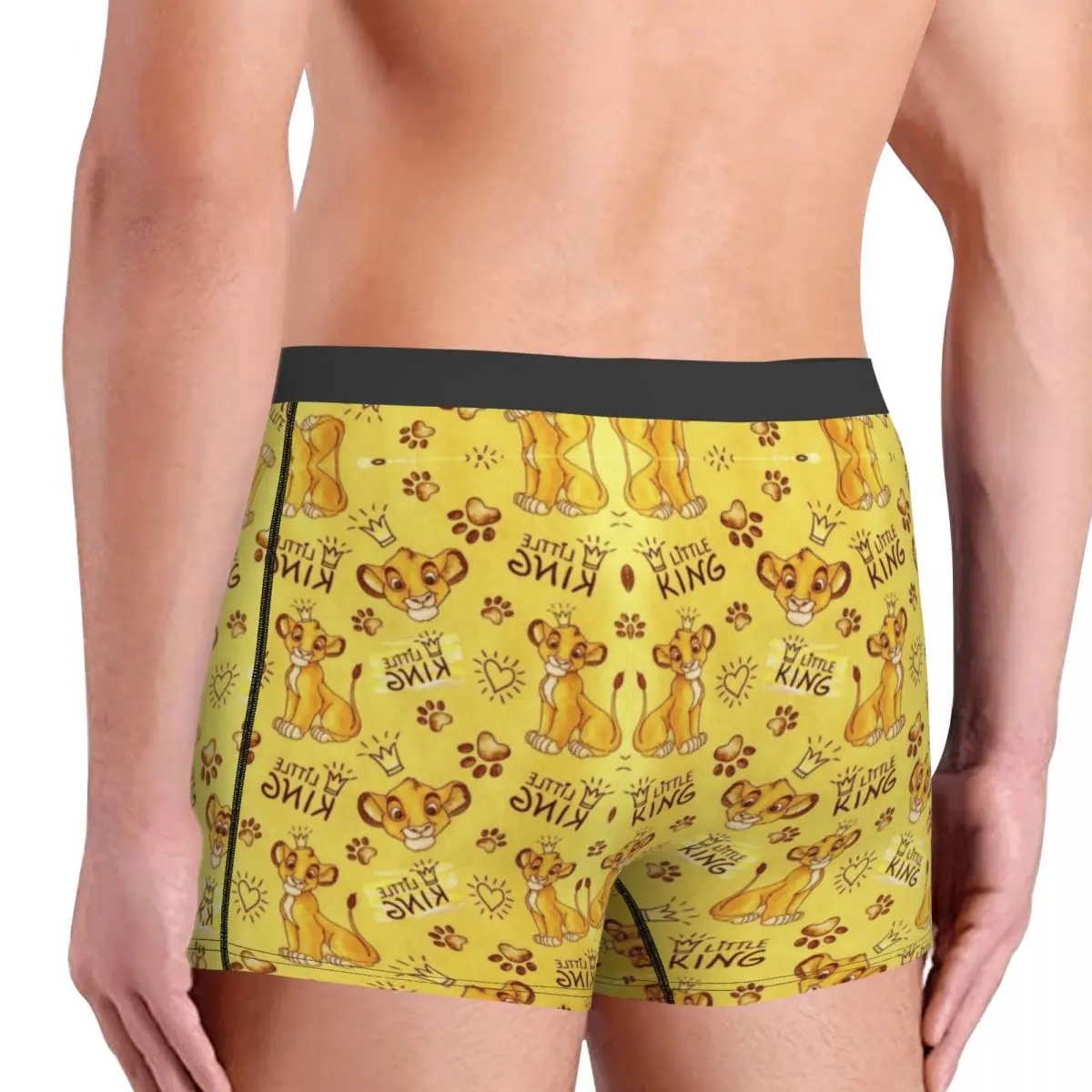 Boxers de dibujos animados Kawaii del Rey León personalizados, pantalones cortos, bragas, calzoncillos para hombre, calzoncillos cómodos con patrón Retro Simba, ropa interior