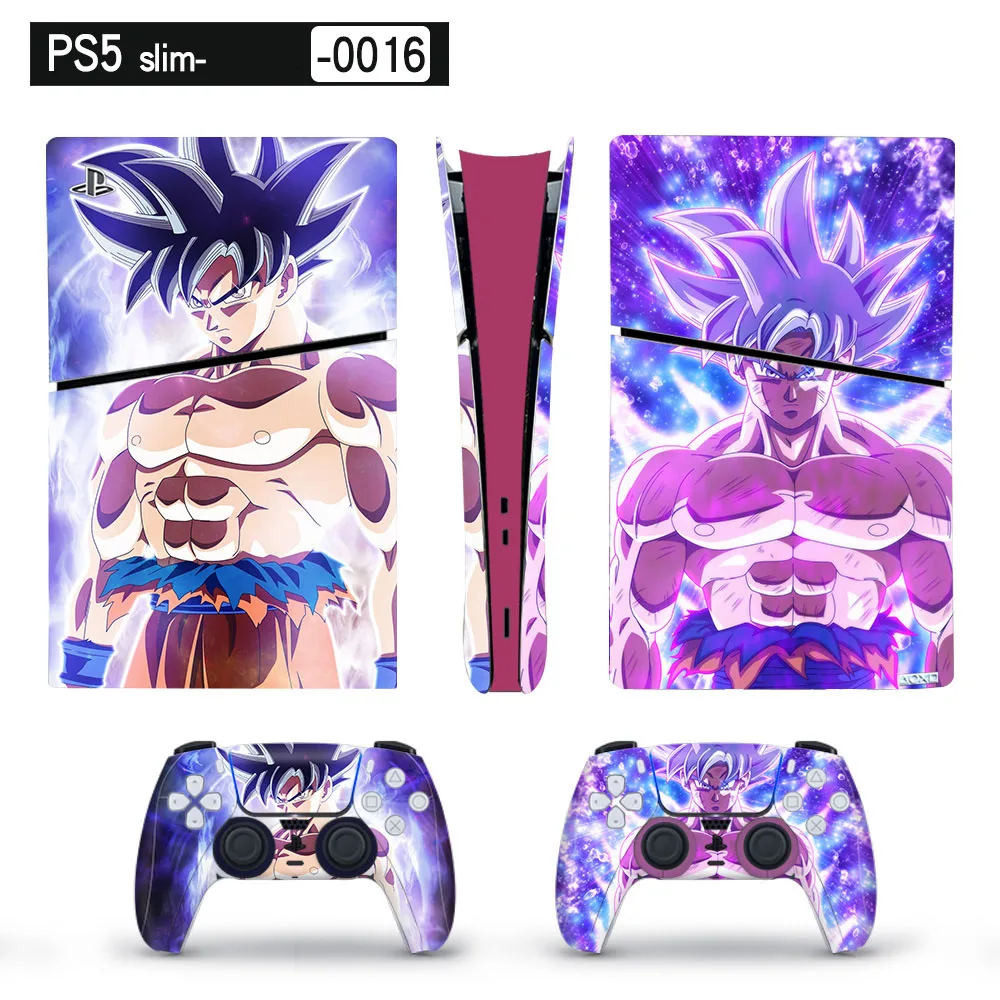 Dragon Ball PS5 Slim Skin Stickers for Playstation 5 Slim Disc CD Console Controllers Anti-Scratch Vinyl Sticker Decal Cover