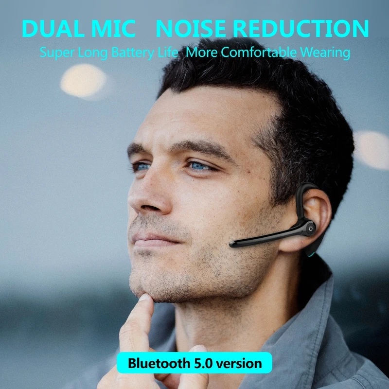 F910 Bluetooth Headphone Smart Wireless Noise Reduction Business Sports Waterproof Dual Microphone Long Standby Earphone