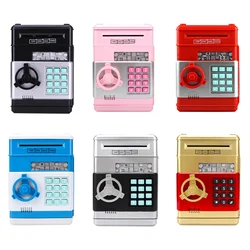 Electronic Piggy Bank Automatic Mini Safe Coins Cash Saving Money Box Password Counter Code Key Lock Coin Bank ATM Child Gift