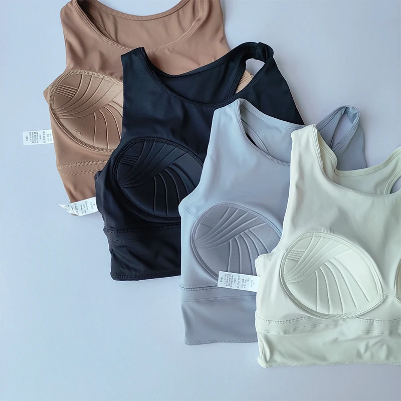 All-in-One stoßfester, kompakter Sport-BH, atmungsaktive Yoga-Weste mit Vollschale, Fitnesskleidung, Sommer-Neuheit, Fitness-BH – Detail 9