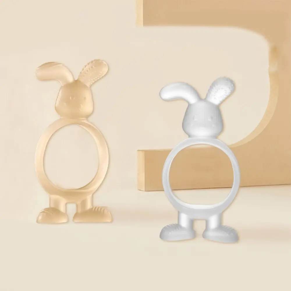 

Cute Rrabbit Silicone Teether Gloves Washable Portable Teething Toys Training Grip Hand Teether Infant