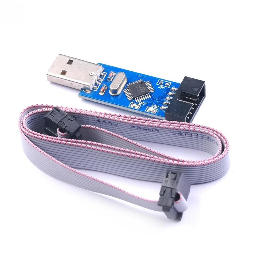 

10 pcs/pack 51/AVR Download Cable USBASP USBISP Downloader, MCU Programmer Sends 60cm Cable WIN7