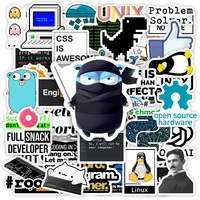Developers Programming Languages Stickers Logo Github Go Python Linux DIY Toy Gift Decorative Decal for Phone Laptop Waterproof
