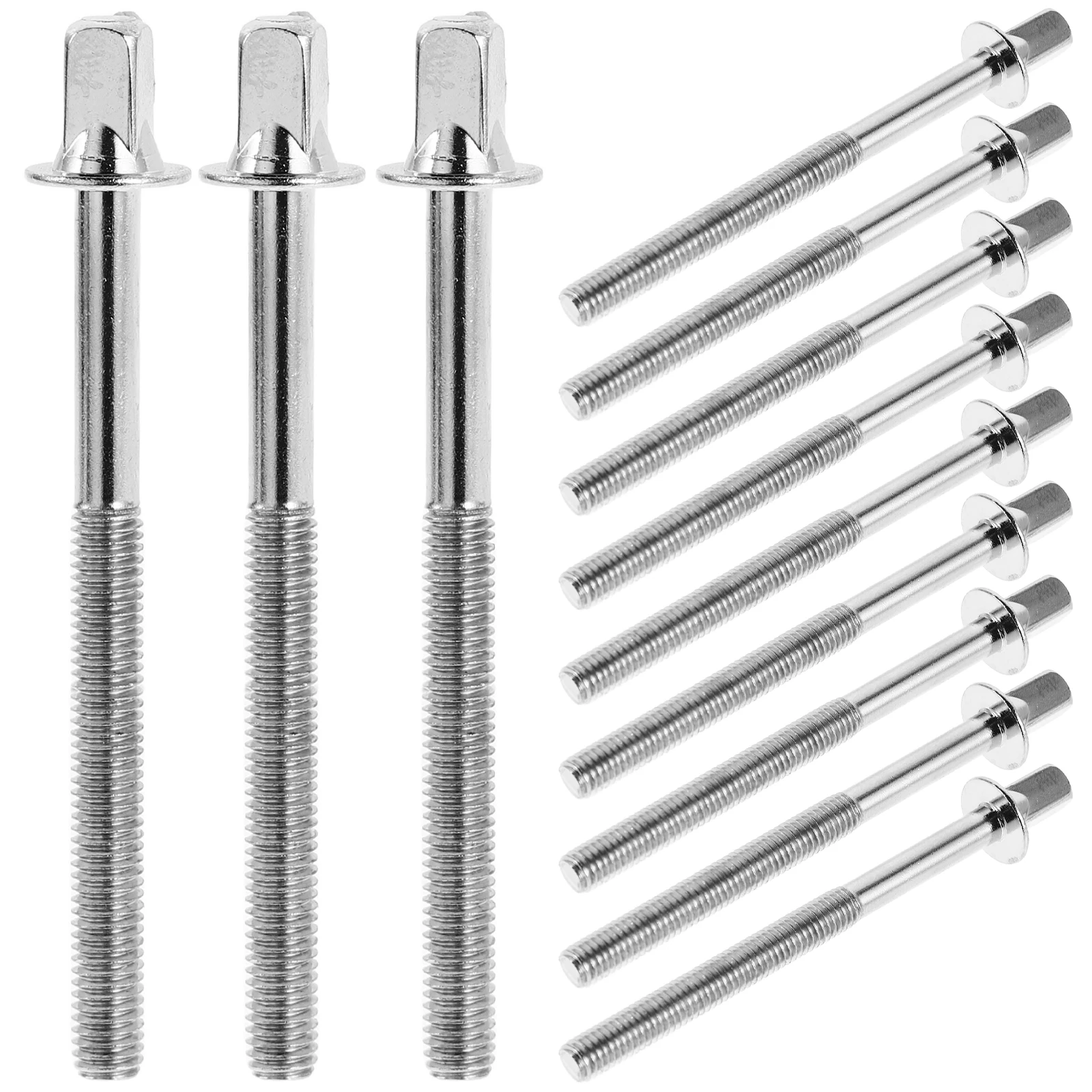 

12 Pcs Drum Screws Lugs Parts Short Repair Kit Stainless Steel Tension Hardware Key