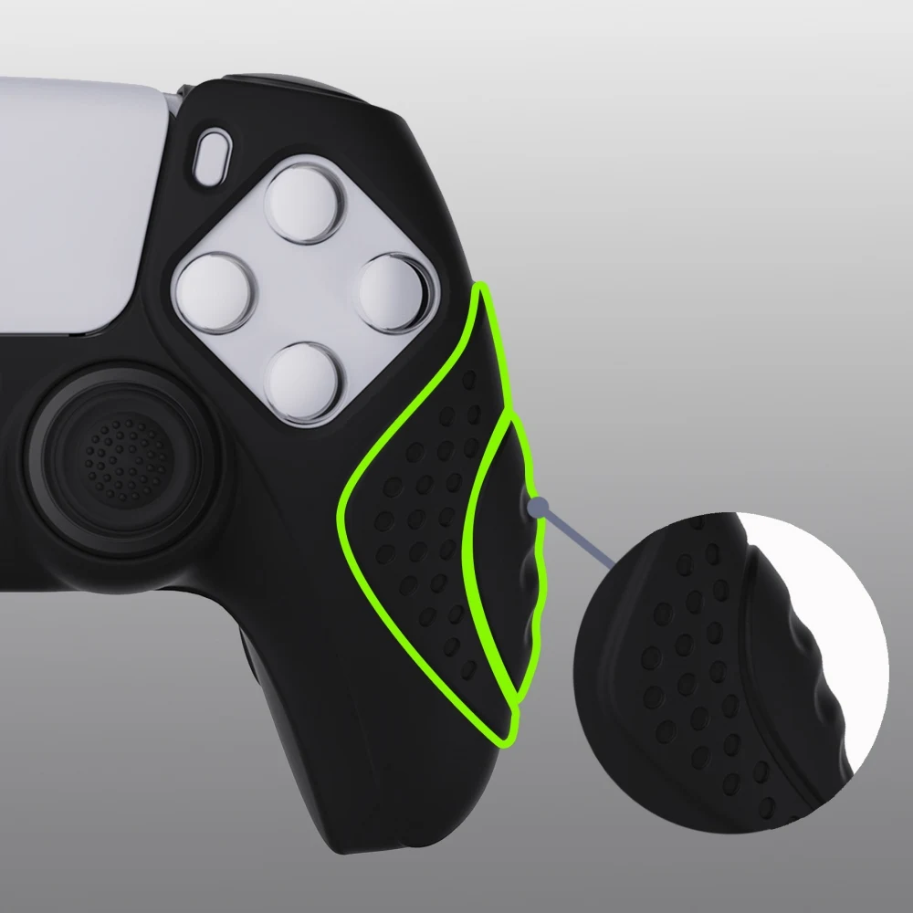 PlayVital Guardian Edition custodia ergonomica morbida antiscivolo in Silicone custodia protettiva in gomma con cappucci Joystick per Controller ps5