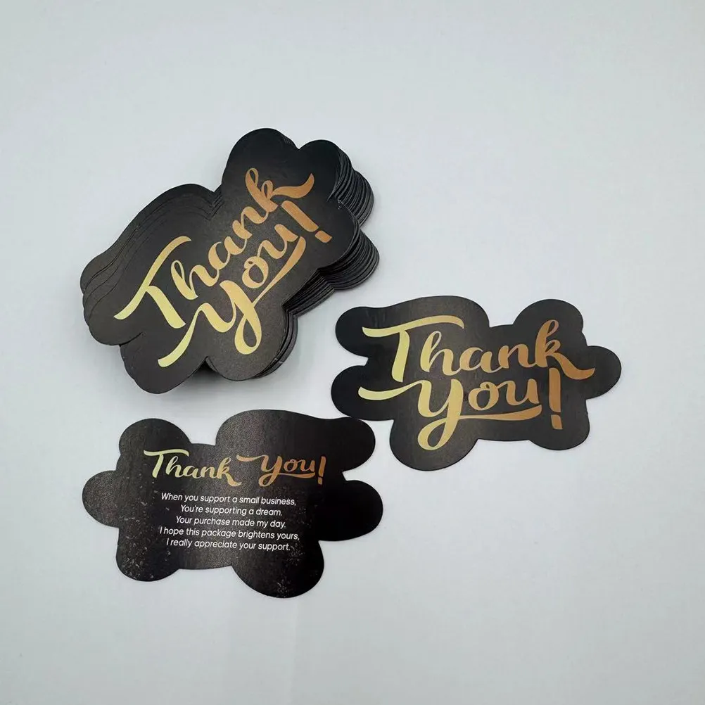 

150Pcs Black Thank You Cards Small Business Elegant Retail Appreciation Cards Customer Thank You Notes Appreciation Card