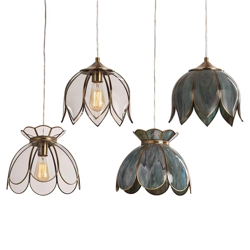 American Retro Small Pendant Light Fixtures Bar Aisle Balcony Study Nordic Pendant Lamp Creative House Single Head Hanging Lamps