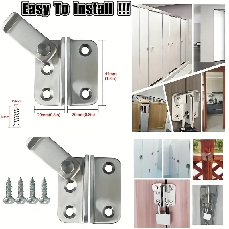 1Pc Flip Latch Slide Bolt Lock, Security Door For Barn Cabinets, Pet Cages, Garden, Bathroom, Garage, Windows