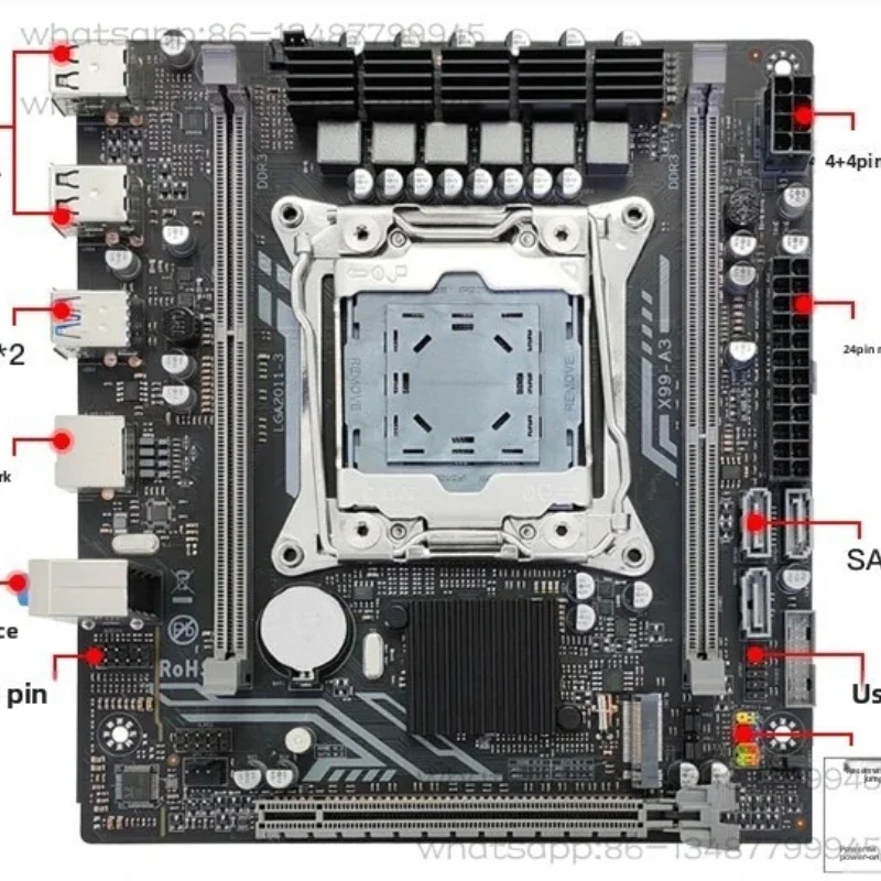 X99ITXMATX computer main board E5V3V4D3D4 native chip dual quad channel