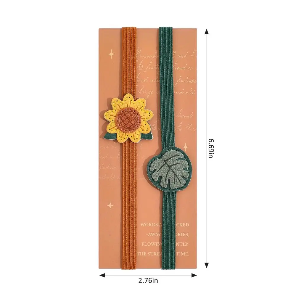 Vintage Elastic Bands Leather Bookmark Anti-lost Versatile PU Bookmark ELegant Hardcover Journals Book Mark Reader - view 5