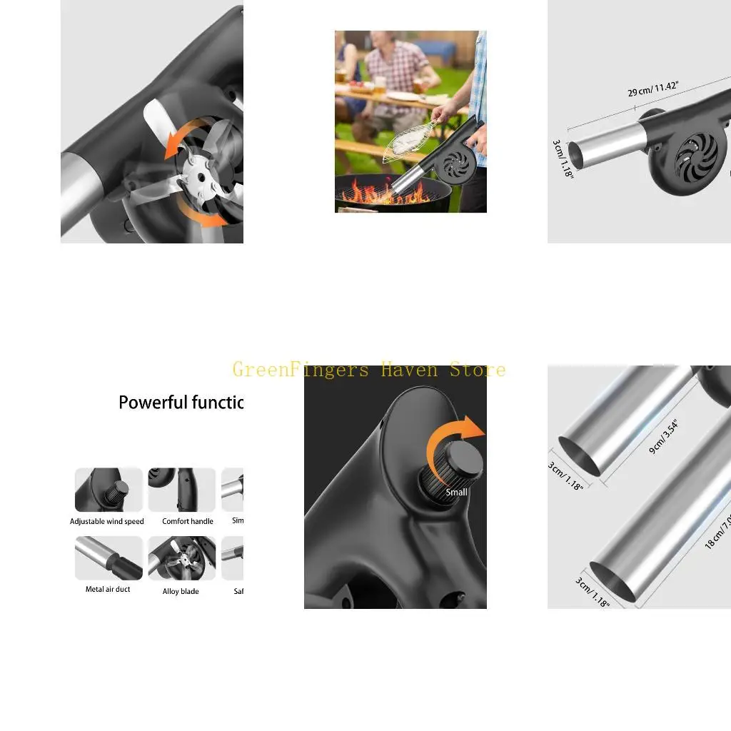 

F68D Portable BBQ Fan DC12V Air Blower for Barbecue Camping Cooking