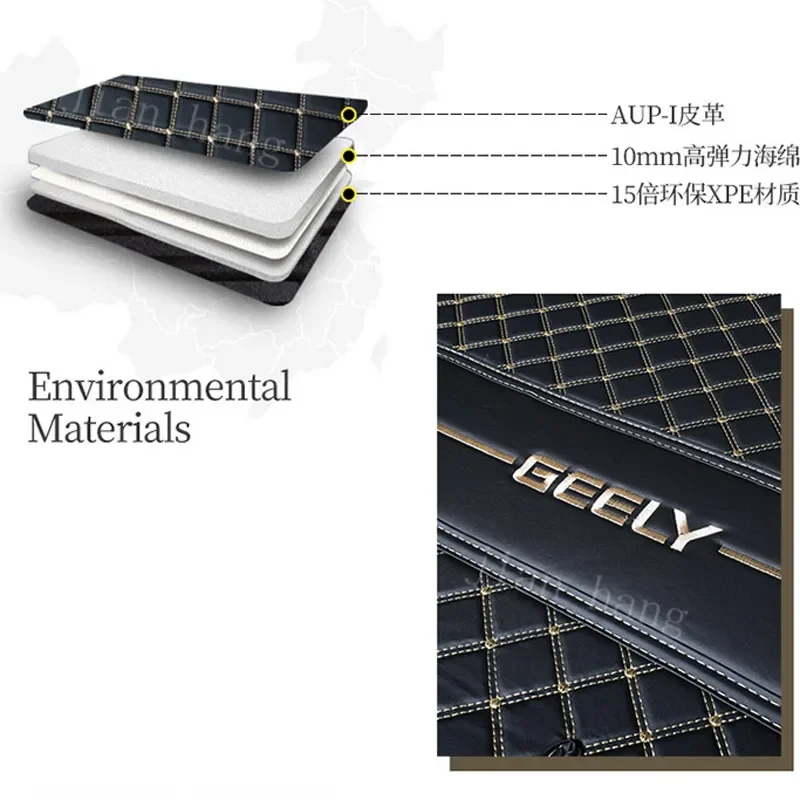 For Geely Tugella FY11 Car Fully Surrounded Trunk Mat Tugella FY11 Waterproof Trunk Carpet 2020-2022 Edition Model Auto Parts