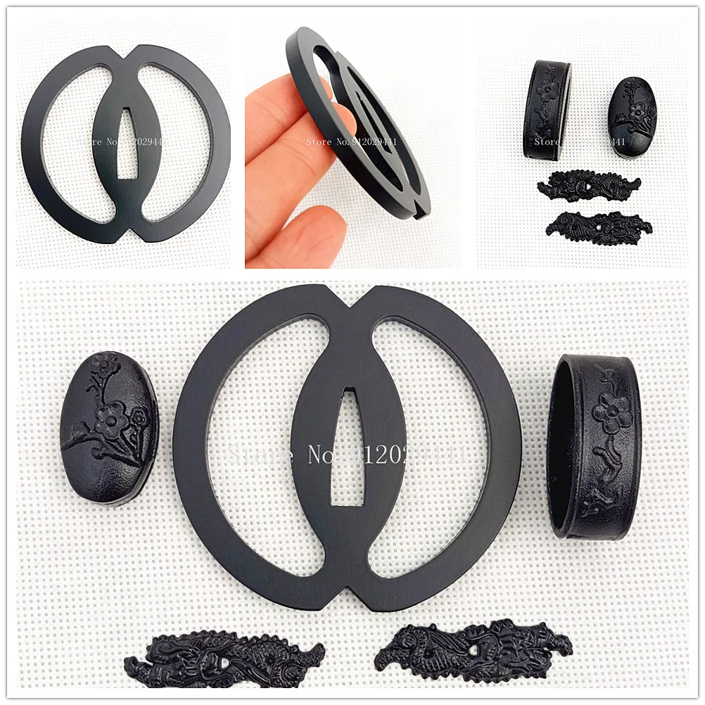 

Набор Tsuba + Menuki + Fuchi + КАШИРА для катаны, японский самурайский меч, вакидзаси Танто, металлическая фурнитура «сделай сам»