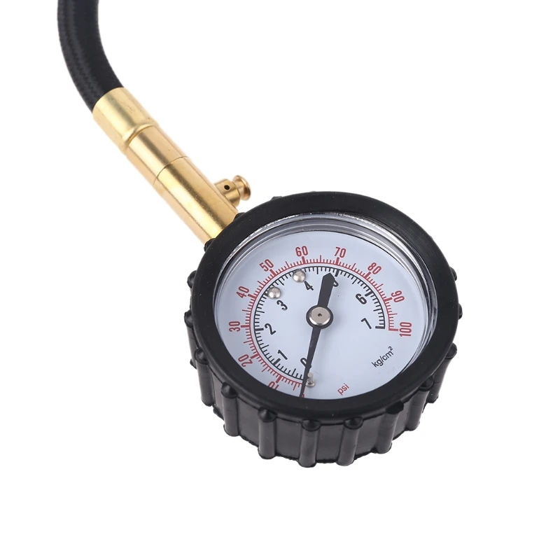 Accurate Heavy Duty Tire Gauge with Rubber Hose for Any Car Truck Tire Pressure Measuring Instrument for Vehicles Drop Shipping