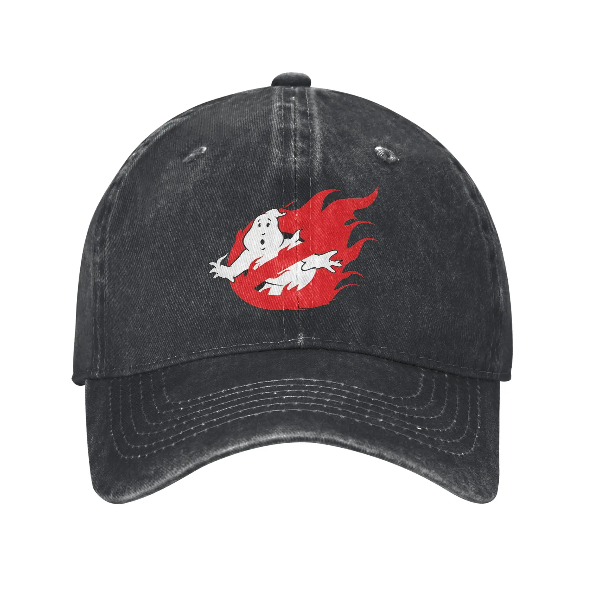 The Ghostbusters in Fire Casual Baseball Cap  Outdoor Gym Trucker Hat Summer Sunscreen Men Adult y2k Retro Snapback Cap