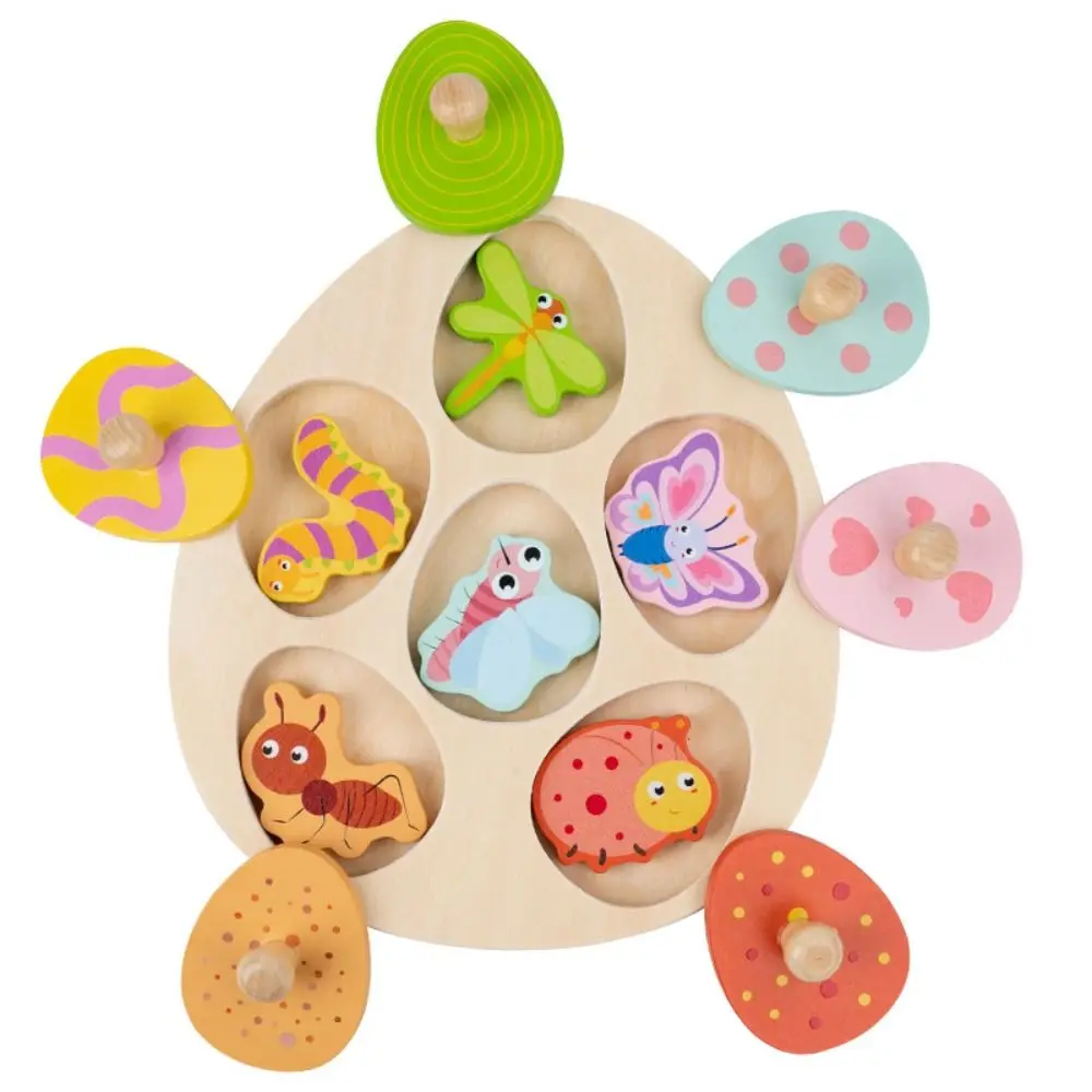 

Wooden Peg Wood Dinosaur Jigsaw Early Learning Educational Animal Domino Puzzle Preschool Montessori Toddler Puzzles