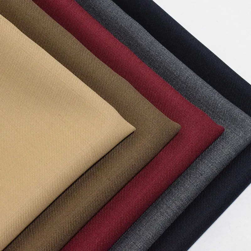 3/5meter Worsted Wool Serge Fabrics  Plain Twill Serge Fabric Men's and Women's Suits Professional Wear Fabric