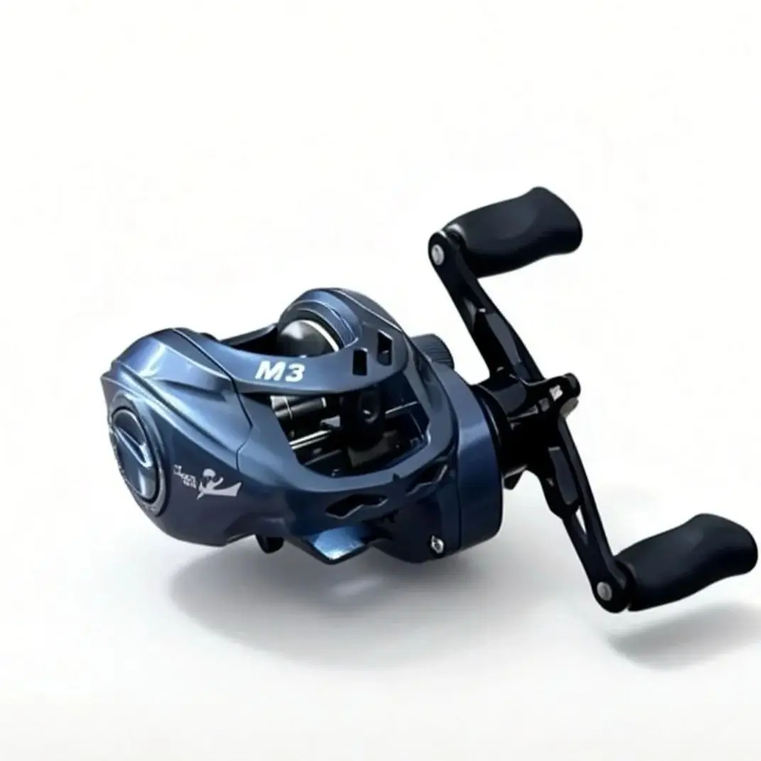 Salzwasser-Baitcasting-Rolle, Metall-Aluminium-Rahmen, zwei Spulen, 7,2:1 11+1BB, Zugkraft 8 kg Angelrolle, Angelrolle