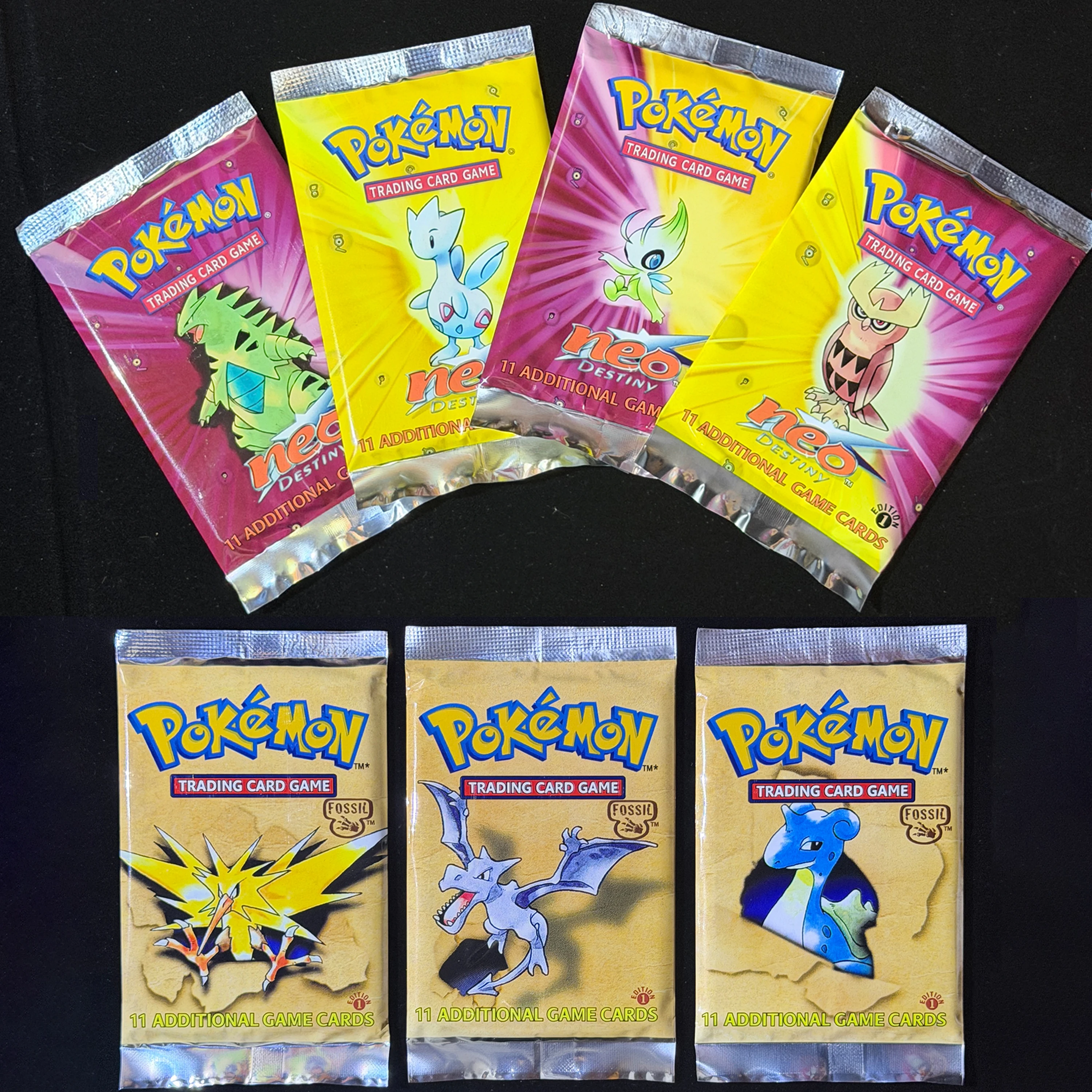PTCG Fossil N4 Booster Pack Sealed 1st Edition Vintage Proxy Card  Aerodactyl Zapdos Dragonite Opening thrill maxed out