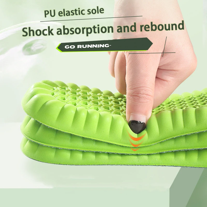 1Pair breathable comfortable insole Running Sports insoles soft shock-absorbing Shoe Sole Men Women Shoe Pads image 4