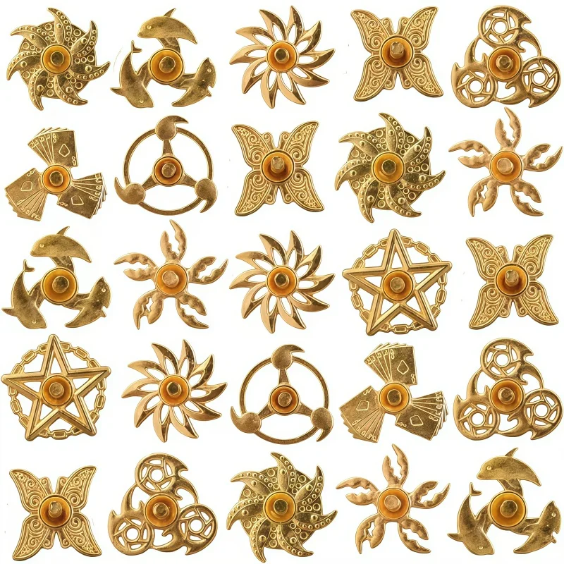 10-30Pcs Mini Metal Alloy Fingertip Spinner Fidget  Toy Hand Spinner Compact Rotating Gyro Desk Toy Stress Relief ADHD Toys