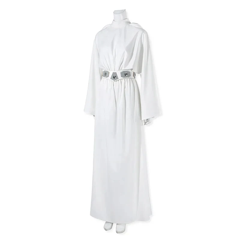

Leia Princess White Dress Long Sleeve Cosplay Movie Character Halloween Costume Party Clothing for Adult Women hf5]]