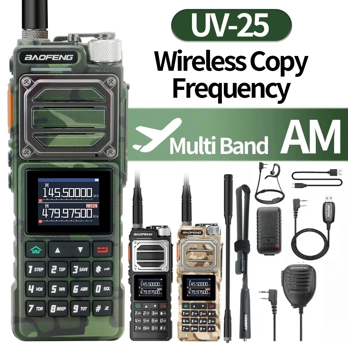 

baofeng UV25 transceiver talkie Phone ham hunting Wireless set long range radios walki intercom walkman station Two-way ptt