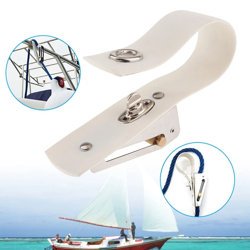 6.3 Inch Boat Fender Adjuster Marine Rope Adjuster Metal Buckles PVC Mounting Band For Yacht Speed Boat Boat Accessories