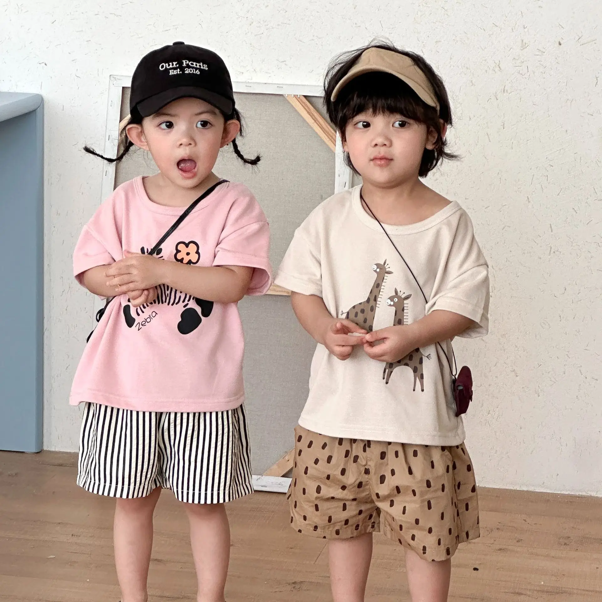 

Children's Clothing Sets Summer Baby Clothes Set Cartoon Print T Shirts + Shorts 2pcs Suit Boys Girls Short Sleeve Casual Outfit