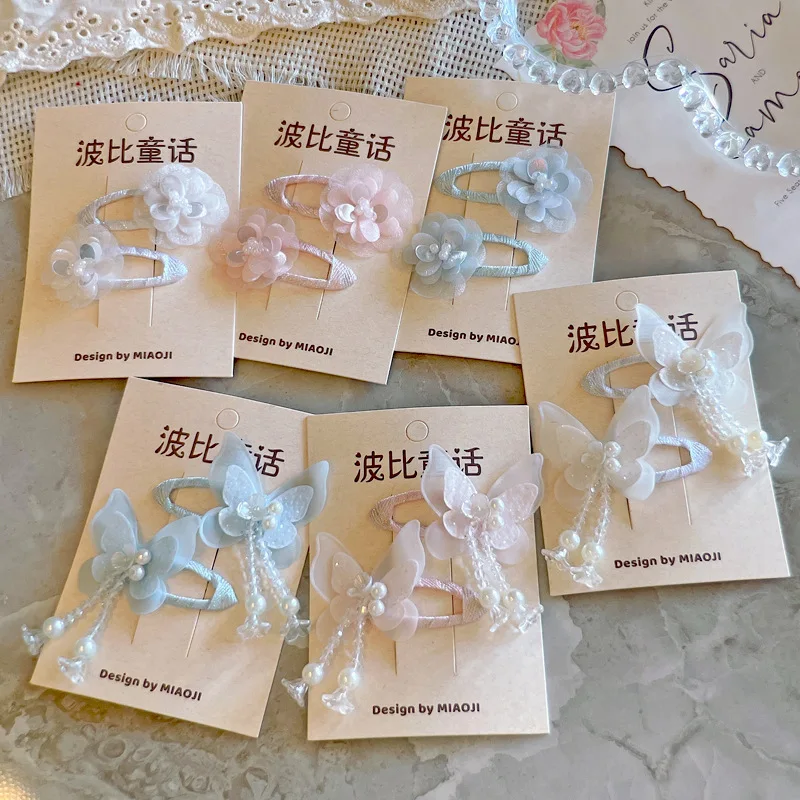 

15 Pairs/Lot, Cute Butterfly Bow Hair Clips Sweet Flower Hairpins For Baby Girls Hair Accessories