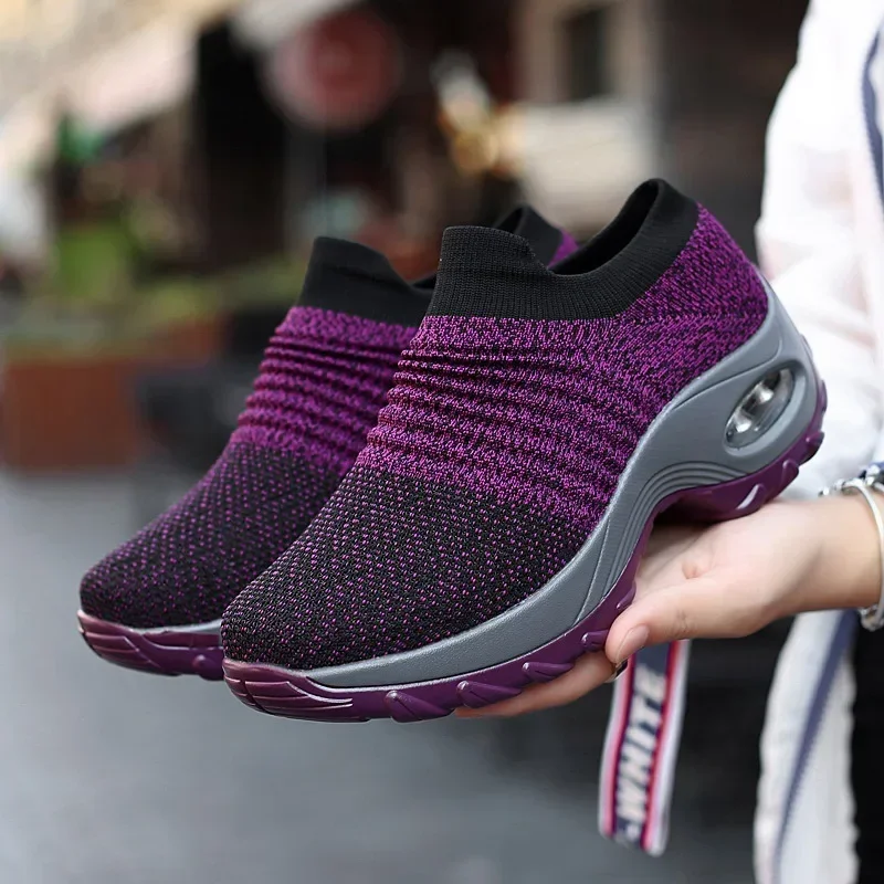 Sepatu sneaker Wanita Kasual anti selip, sepatu sneaker anti selip, sepatu Platform, sneaker ortopedi, sepatu kasual wanita, sepatu anti aus, untuk wanita